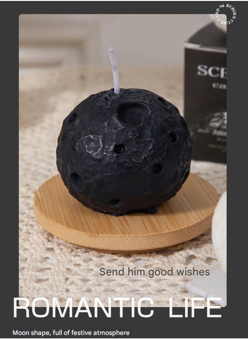 Lunar Aromatherapy Candle Fragrance Creative Companion Gift Simulation Shaped Ornament Batch(Ebony Sandalwood Fragrance)