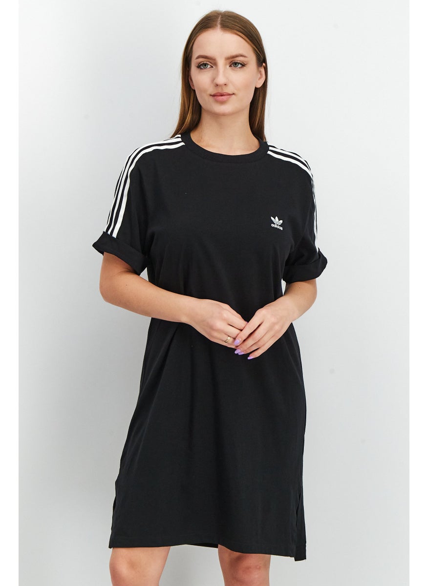 Women Sportswear Fit Embroidered Logo Dress, Black/White