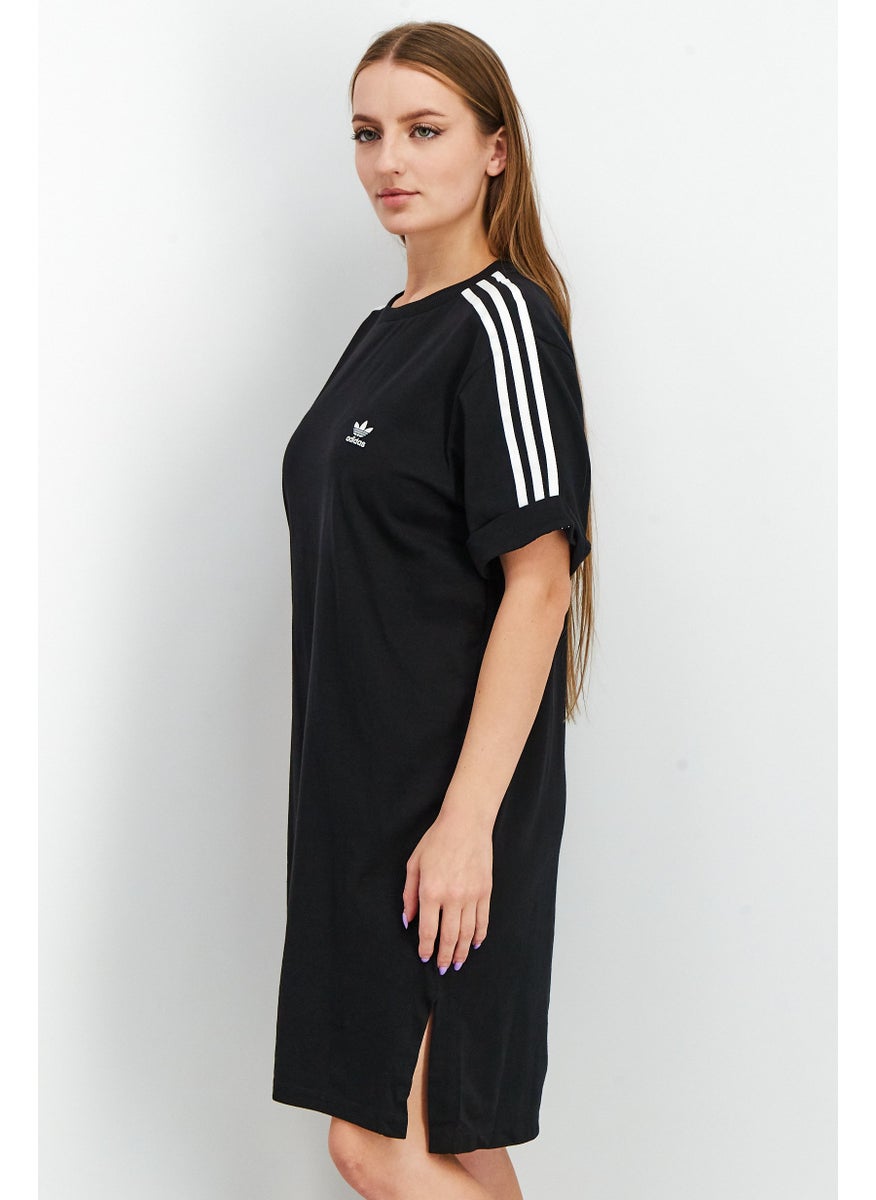 Women Sportswear Fit Embroidered Logo Dress, Black/White