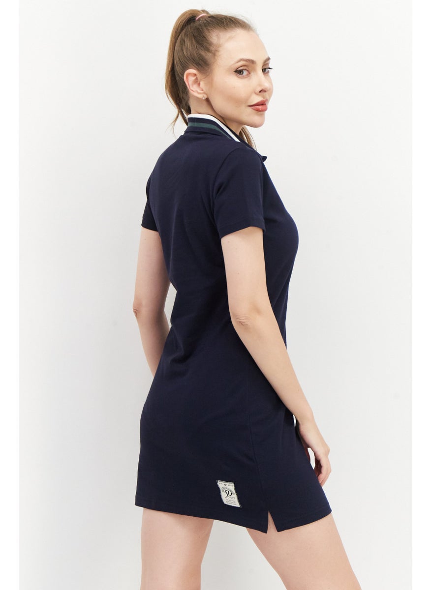 Women Sportswear Fit Outdoor Mini Dress, Navy Blue