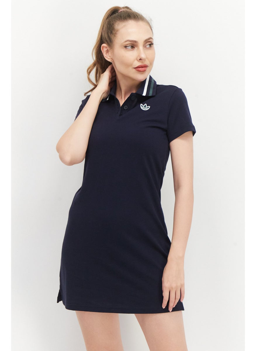 Women Sportswear Fit Outdoor Mini Dress, Navy Blue