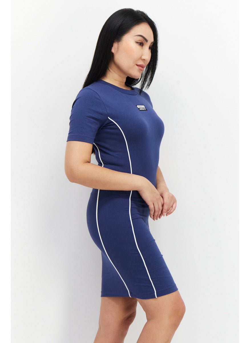 Women Sportswear Fit Outdoor Dress, Navy/White