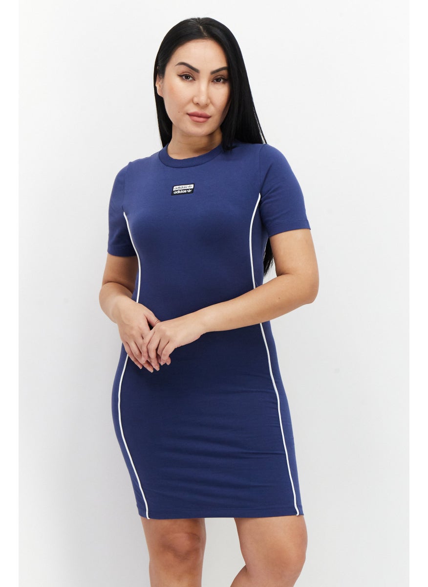 Women Sportswear Fit Outdoor Dress, Navy/White