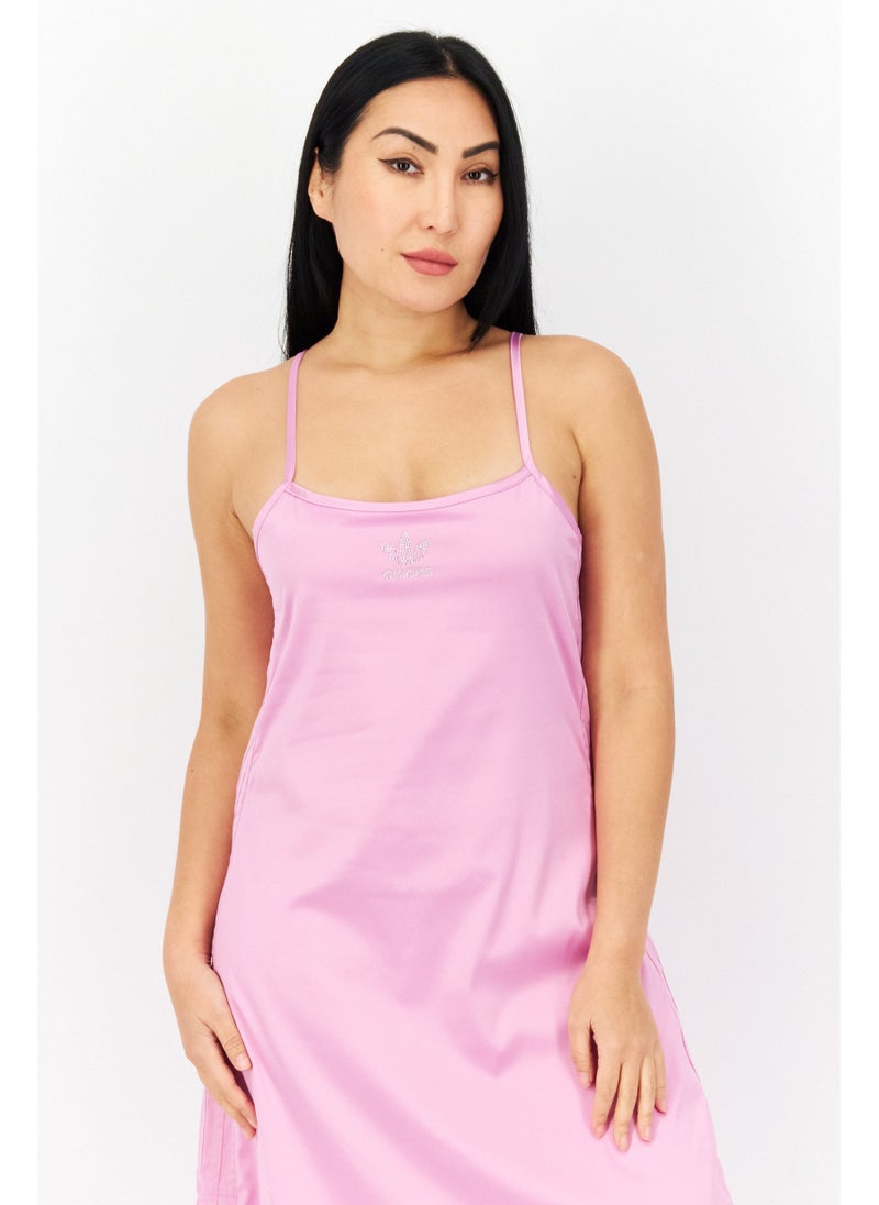 Women Sportswear Fit Brand Logo Outdoor Dress, Pink