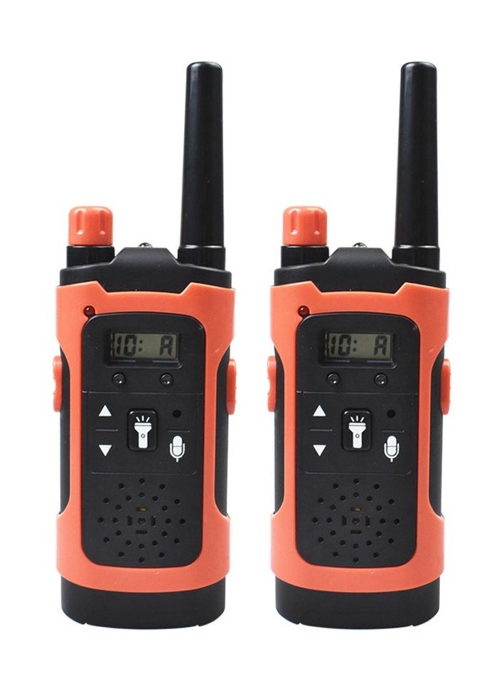 2 Portable Wireless Toy Radio - Black/Orange Colour:Blue