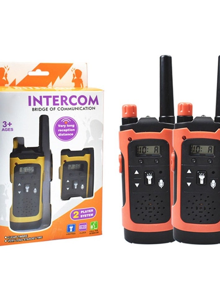 2 Portable Wireless Toy Radio - Black/Orange Colour:Blue