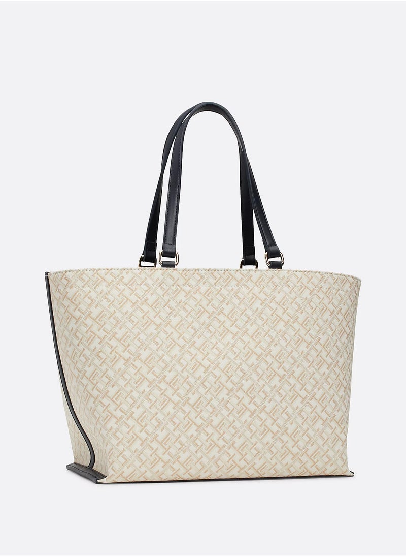 Tommy Hilfiger Plus TH Monogram Jacquard Canvas Tote