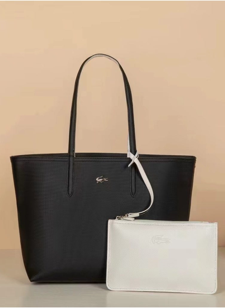 Lacoste Women's Anna Reversible Bicolour Tote Bag, NF2142AA Shopping Bag for Women