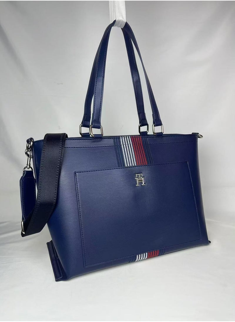 Tommy Hilfiger Plus TH Monogram Jacquard Canvas Tote