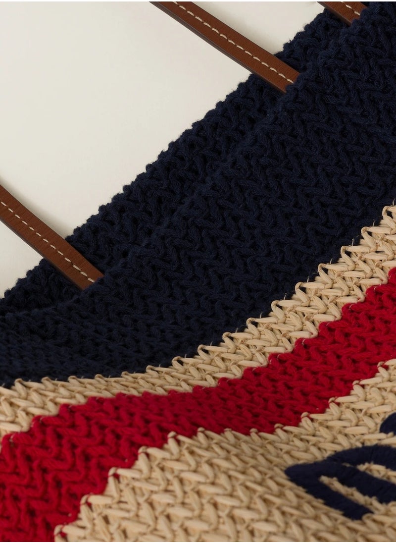 MIU Woven fabric tote bag