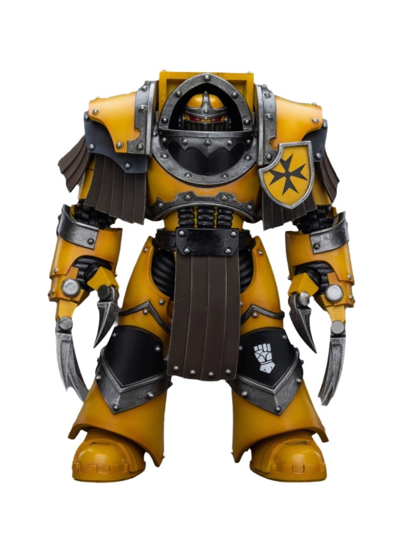 JOYTOY Warhammer 40,000 Action Figures, Imperial Fists Terminator Legion - Terminator with Lightning Claws, 4.7-inch 1/18 Warhammer 40K Series Model, Unisex, Adult, New Year Festival, Birthday Gift, Suitable for Children 15 Years Old and Above