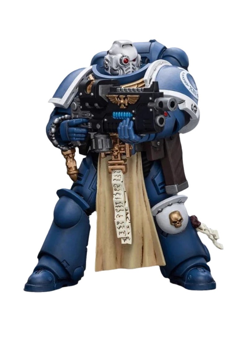 JOYTOY Warhammer 40,000 Action Figure, Ultramarine Veteran with Composite Plasma Gun, 4.7-inch 1/18 Warhammer 40K Series Model, Unisex, Adult, New Year Festival, Birthday Gift, Suitable for Children 15 Years Old and Above