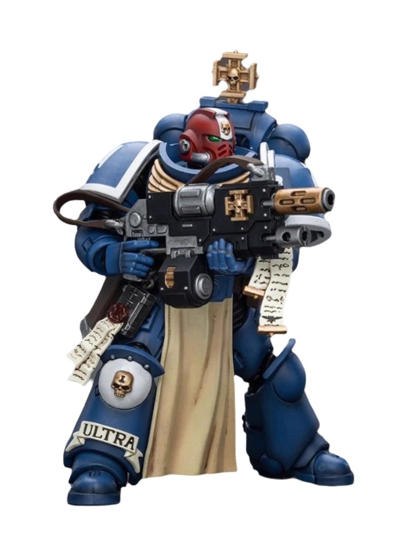 JOYTOY Warhammer 40,000 Action Figure, Ultramarines - Veteran Sergeant of the Guard, 4.7-inch 1/18 Warhammer 40K Series Model, Unisex, Adult, New Year Festival, Birthday Gift, Suitable for Children 15 Years Old and Above