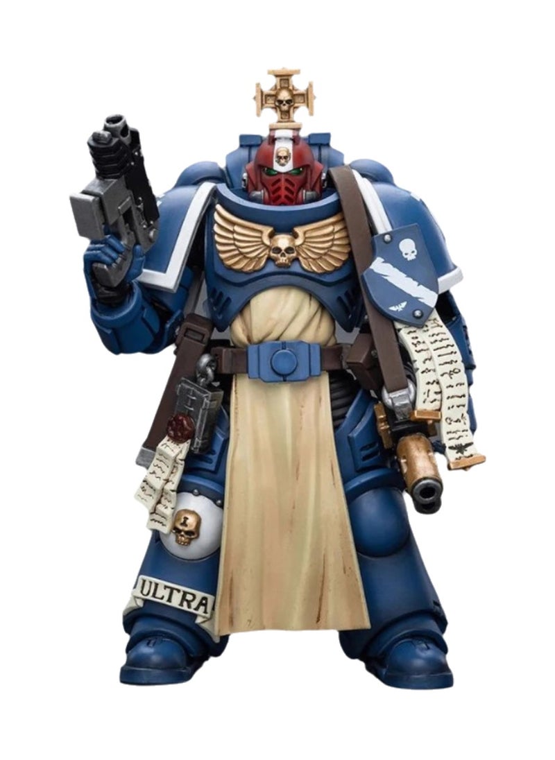 JOYTOY Warhammer 40,000 Action Figure, Ultramarines - Veteran Sergeant of the Guard, 4.7-inch 1/18 Warhammer 40K Series Model, Unisex, Adult, New Year Festival, Birthday Gift, Suitable for Children 15 Years Old and Above