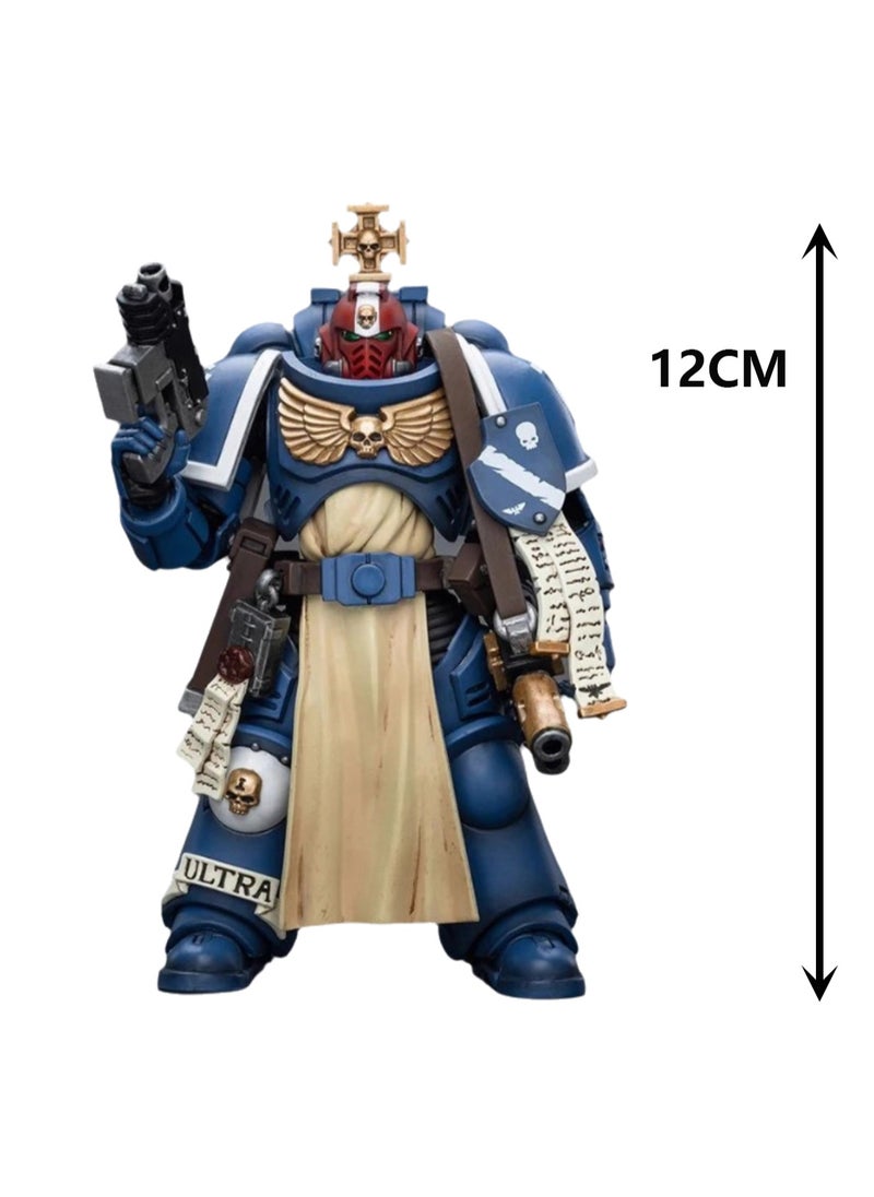 JOYTOY Warhammer 40,000 Action Figure, Ultramarines - Veteran Sergeant of the Guard, 4.7-inch 1/18 Warhammer 40K Series Model, Unisex, Adult, New Year Festival, Birthday Gift, Suitable for Children 15 Years Old and Above