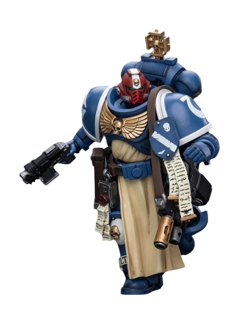 JOYTOY Warhammer 40,000 Action Figure, Ultramarines - Veteran Sergeant of the Guard, 4.7-inch 1/18 Warhammer 40K Series Model, Unisex, Adult, New Year Festival, Birthday Gift, Suitable for Children 15 Years Old and Above