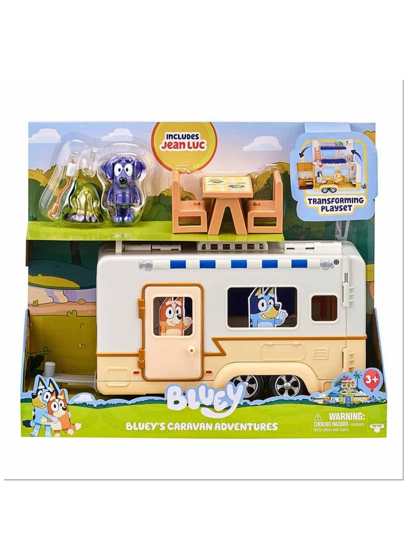 Bluey Caravan Playset | Includes 2.5-3 inch Figures & Accessories | Fun Playset for Kids