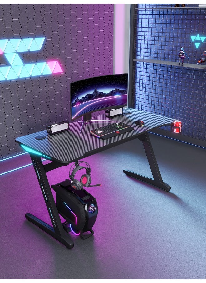 Ergonomic Gaming and Computer Desk with LED Lights 120 CM