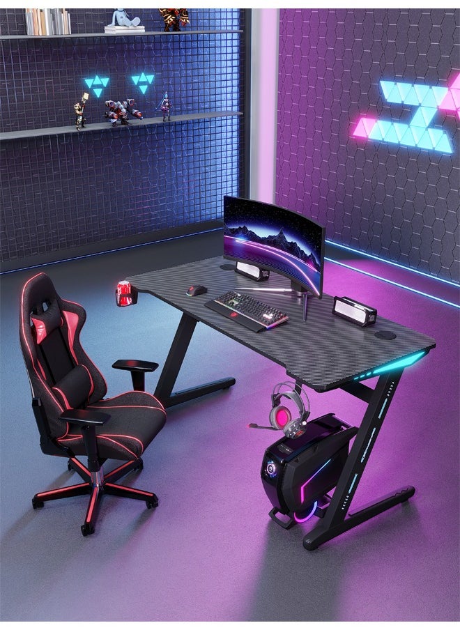 Ergonomic Gaming and Computer Desk with LED Lights 120 CM