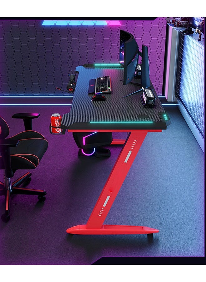 Ergonomic Gaming and Computer Desk with LED Lights 120 CM