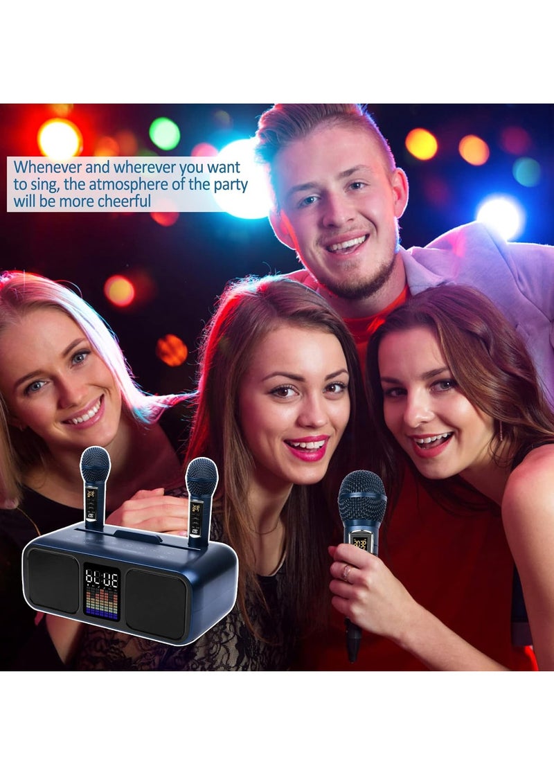 Portable Karaoke Wireless Speaker PA System with 2 Microphones – Perfect for Parties, Picnics & More