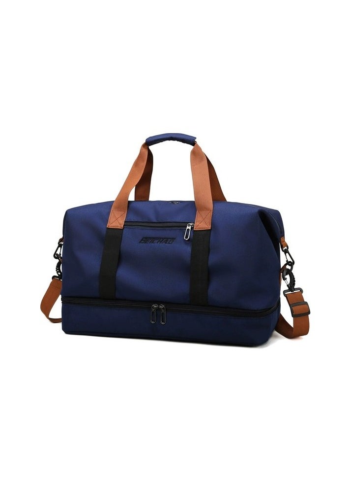 Large capacity boarding baggage wet and dry shoe compartment travel bag Seçenek:280x250x460 (mm) Colour:Blue