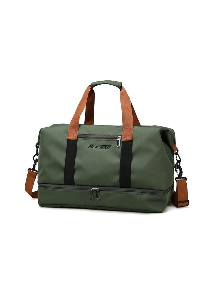 Large capacity boarding baggage wet and dry shoe compartment travel bag Seçenek:280x250x460 (mm) Colour:Green