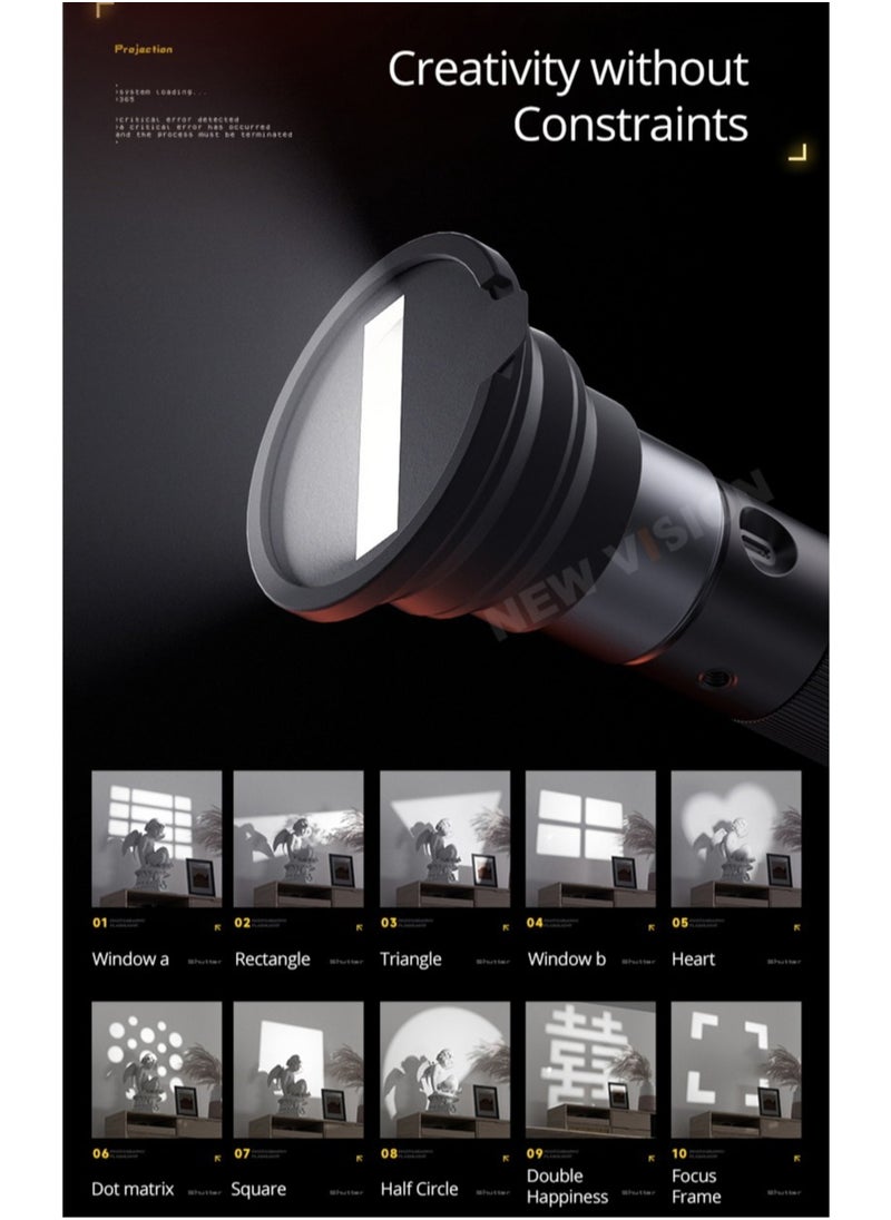 SIDANDE Videography Flashlight Zoomable Photography Fill Light Ambience Light with 1/4'' Thread for Camera Stand Cage