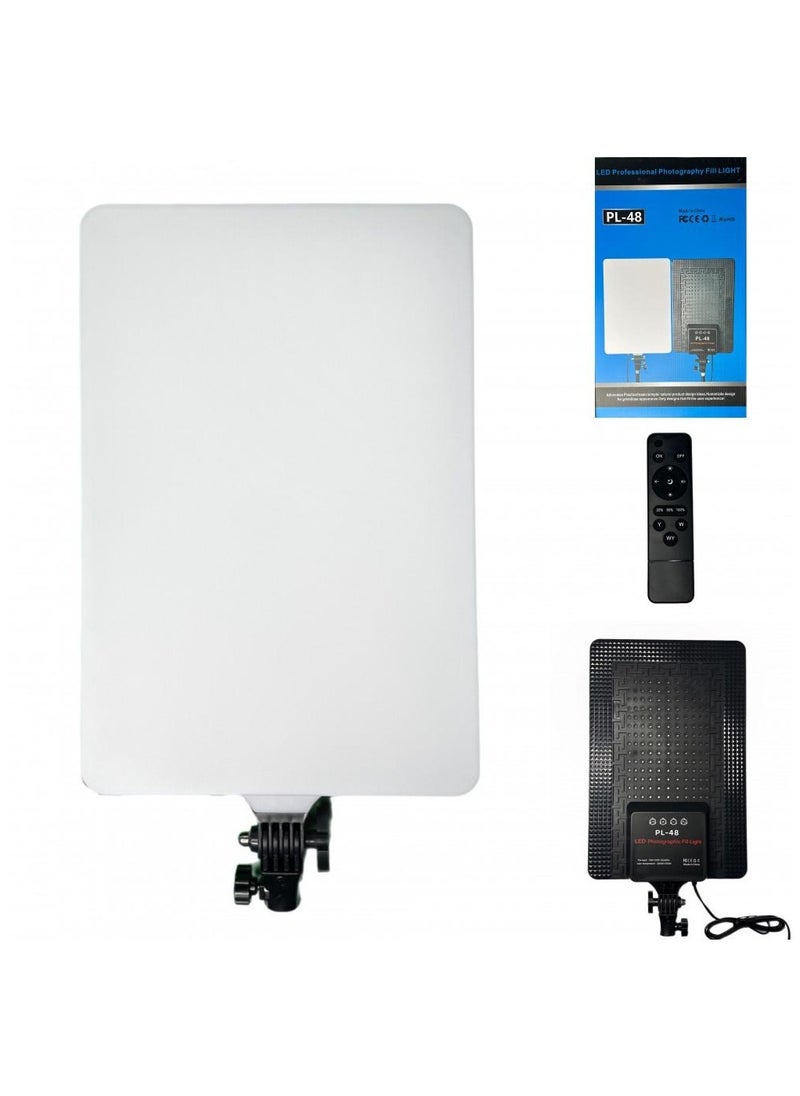 LED Professional Photography Fill Light / Studio Light with Remote PL-48