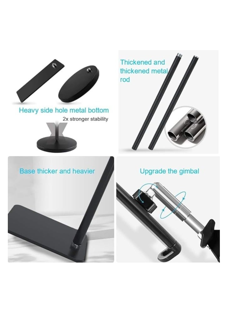 iPad Tripod Stand, Height Adjustable Foldable Floor Tablet Cradle Bracket Tripod Stand for Apple iPad, iPad Mini and All Other 4-12.9 Inch