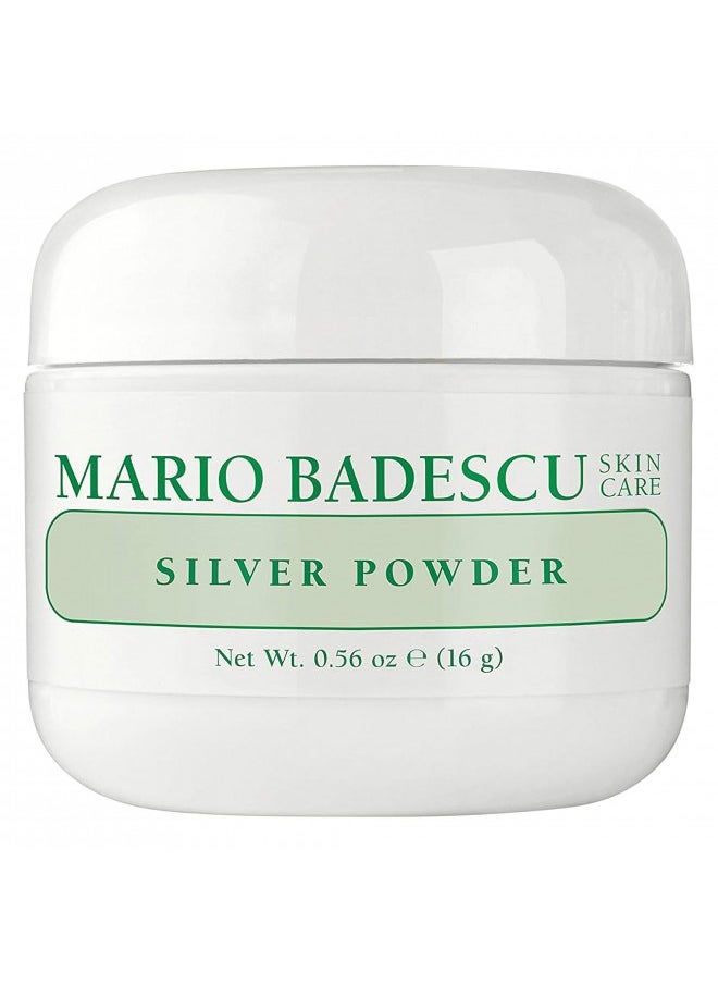 Mario Badescu Silver Powder Pore Mask for Oily Skin, Facial Pore Cleansing Mask Formulated with Kaolin Clay & Zinc Oxide, Nose Blackhead Remover Mask, 0.56 Ounce