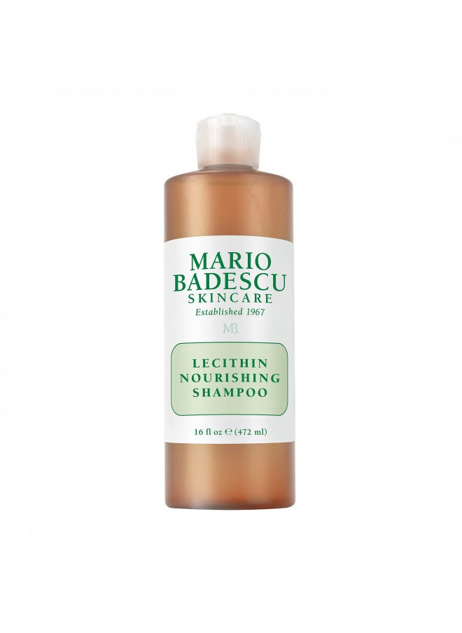 Mario Badescu Lecithin Nourishing Shampoo | Hydrating and Moisturizing Shampoo for Men & Women with Jojoba Oil & Lecithin | Helps Restore Dry, Damaged & Color-treated Hair | 16 Fl Oz