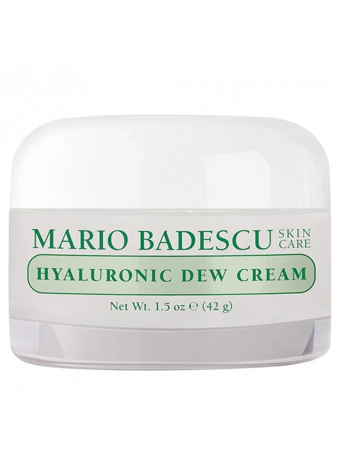 Mario Badescu Oil Free Hyaluronic Dew Cream | Hydrating Face Cream Formulated with Squalane for a Dewy Glow | 1.5 Oz