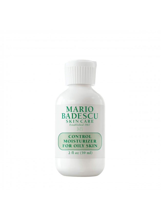 Mario Badescu Control Face Moisturizer for Women and Men with Matte Finish, Ideal Facial Moisturizer for Oily or Sensitive Skin, Lightweight and Non-Greasy Moisturizer Face Cream, 2 Fl Oz