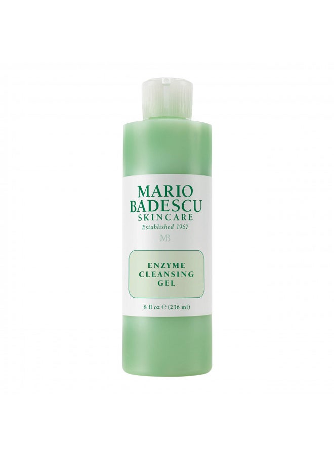 Mario Badescu Enzyme Cleansing Gel for All Skin Types| Oil-Free Face Wash with Grapefruit & Papaya Extract | Remove Excess Oil & Surface Impurities 8 Fl Oz