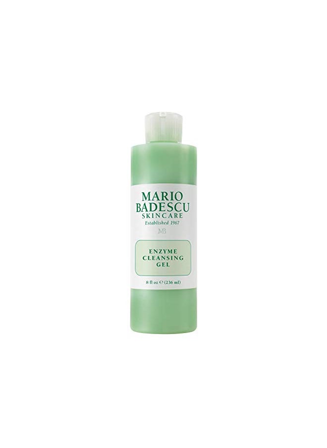 Mario Badescu Enzyme Cleansing Gel for All Skin Types| Oil-Free Face Wash with Grapefruit & Papaya Extract | Remove Excess Oil & Surface Impurities 8 Fl Oz