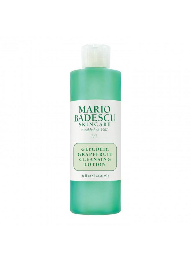 Mario Badescu Glycolic Grapefruit Cleansing Lotion for Combination and Oily Skin | Exfoliating Toner that Deeply Cleans |Formulated with Glycolic Acid & Grapefruit Extract| 8 FL OZ