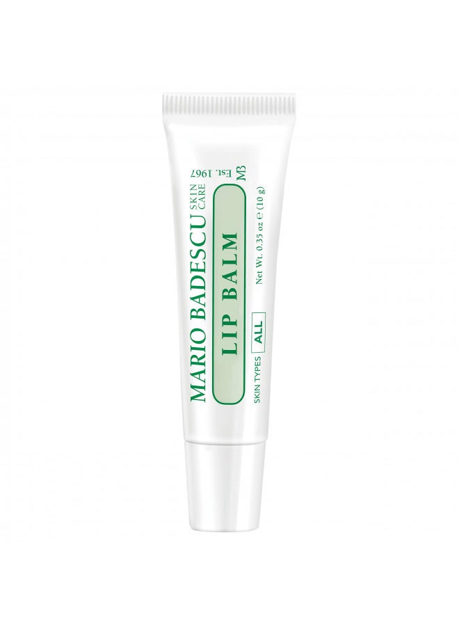 Mario Badescu Moisturizing Original Lip Balm for Dry Cracked Lips, Infused with Coconut Oil and Shea Butter, Ultra-Nourishing Lip Care Moisturizer for Soft, Smooth and Supple Lips, 0.35 Oz