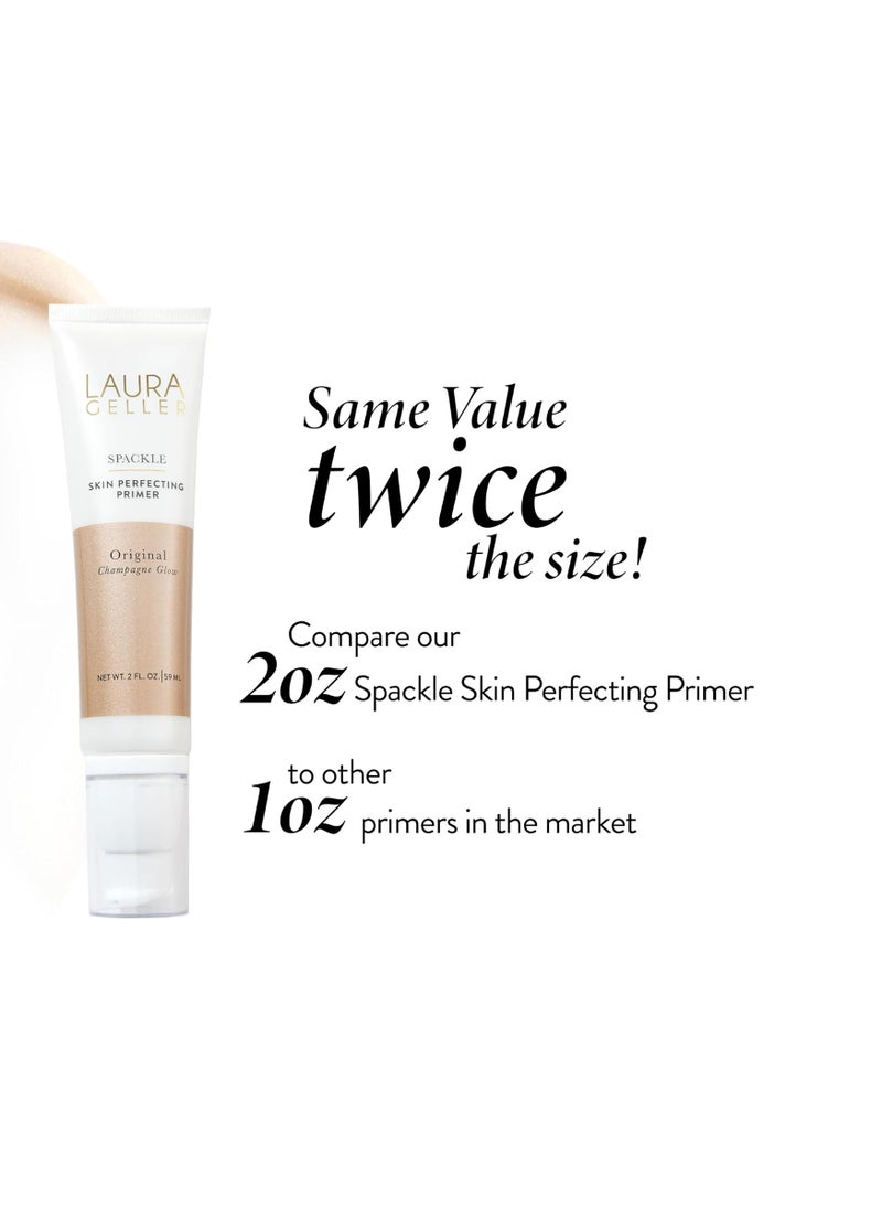 NEW YORK Spackle Super-Size Champagne Glow 2 Fl Oz Skin Perfecting Primer Makeup with Hyaluronic Acid Long Wear Foundation Face Primer