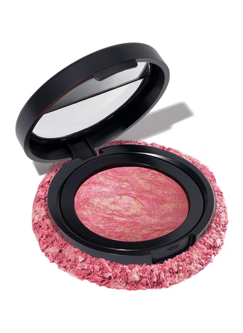 NEW YORK Baked Blush n Brighten Marbleized Blush Sunlit Rose Creamy Lightweight Natural Finish