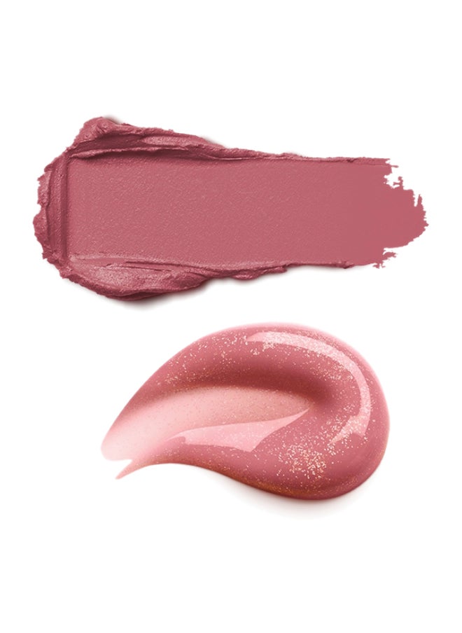 Holiday Wonderlights Festive Duo Lipstick And Gloss Merry Mauve