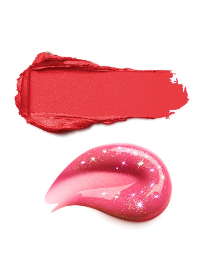 Holiday Wonderlights Festive Duo Lipstick And Gloss Fancy Red