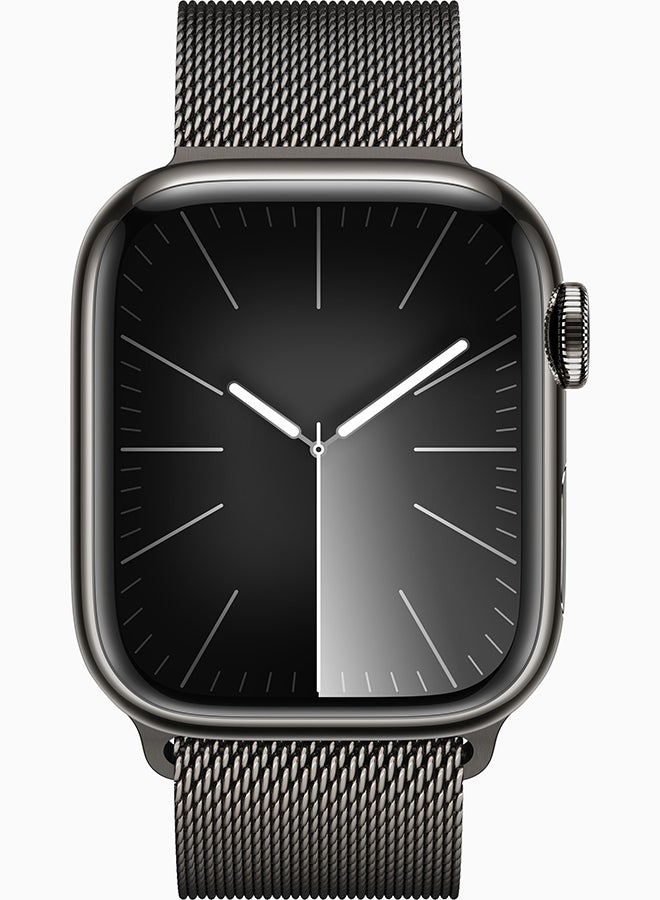 Renewed - Watch Series 9 GPS + Cellular 45mm Stainless Steel Case With Milanese Loop Graphite Stainless