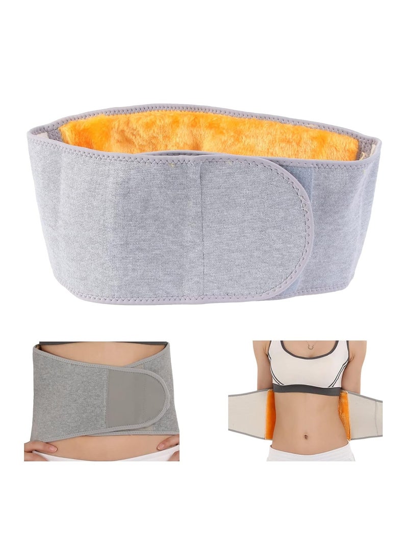 Excefore Men Women Winter Thicken Thermal Plush Waist Warmer Lumbar Support Belt Cozy Warm Abdominal Protector Stomach Body Wrap Band Back Brace Kidney Binder Size M