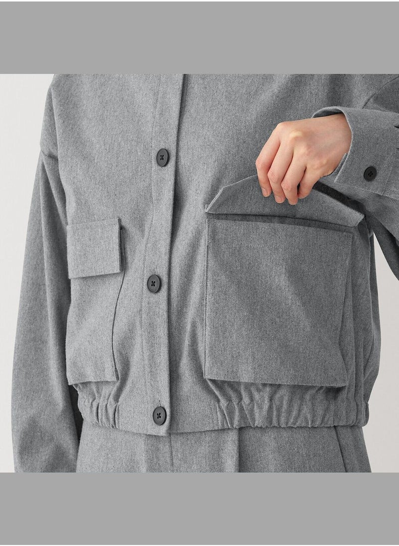 Stretch Brushed Cloth Cardigan Jacket