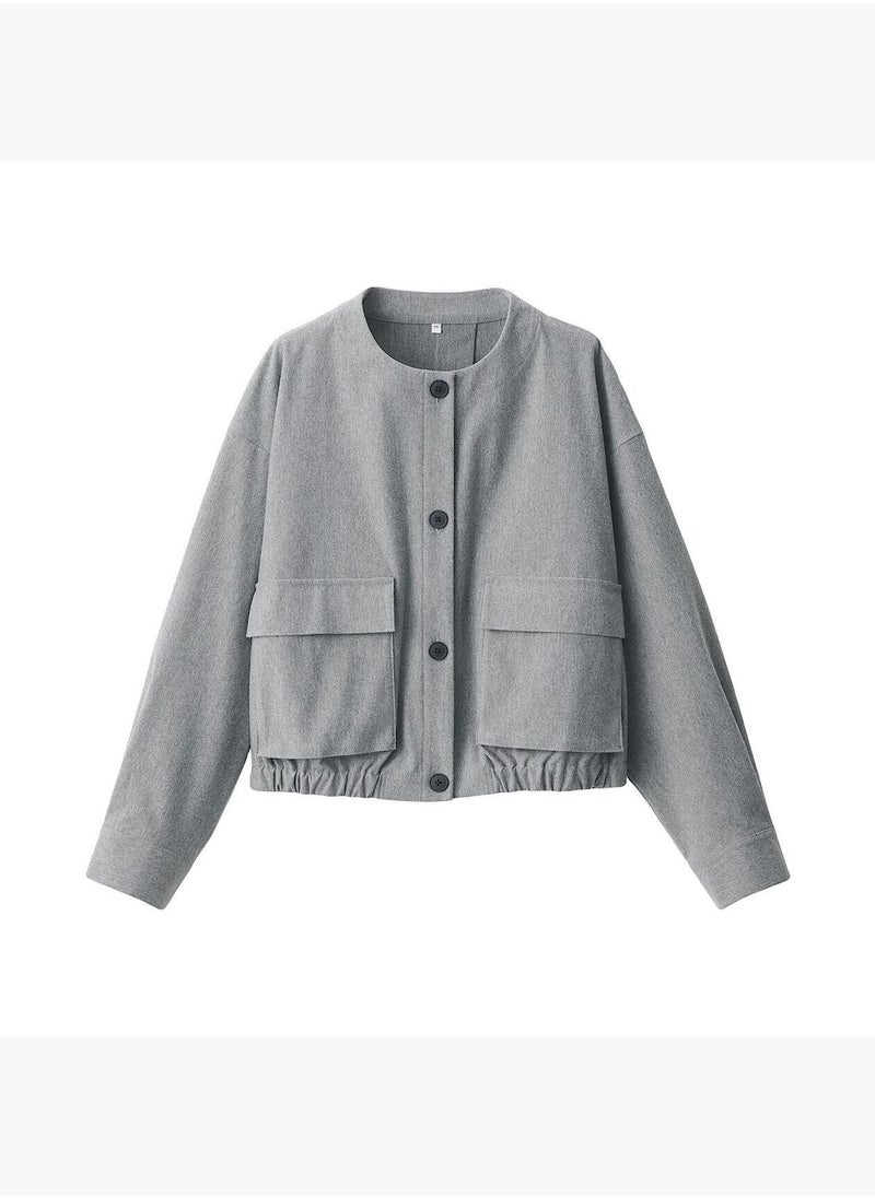 Stretch Brushed Cloth Cardigan Jacket