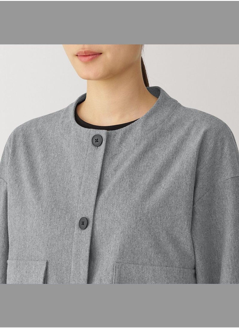 Stretch Brushed Cloth Cardigan Jacket