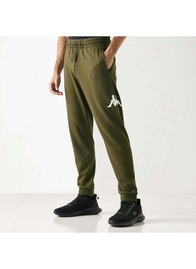 Kappa Logo Detail Joggers with Pockets and Drawstring Closure