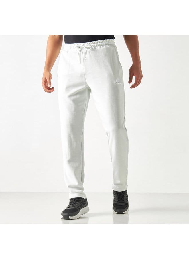 Kappa Logo Detail Track Pants with Drawstring Closure