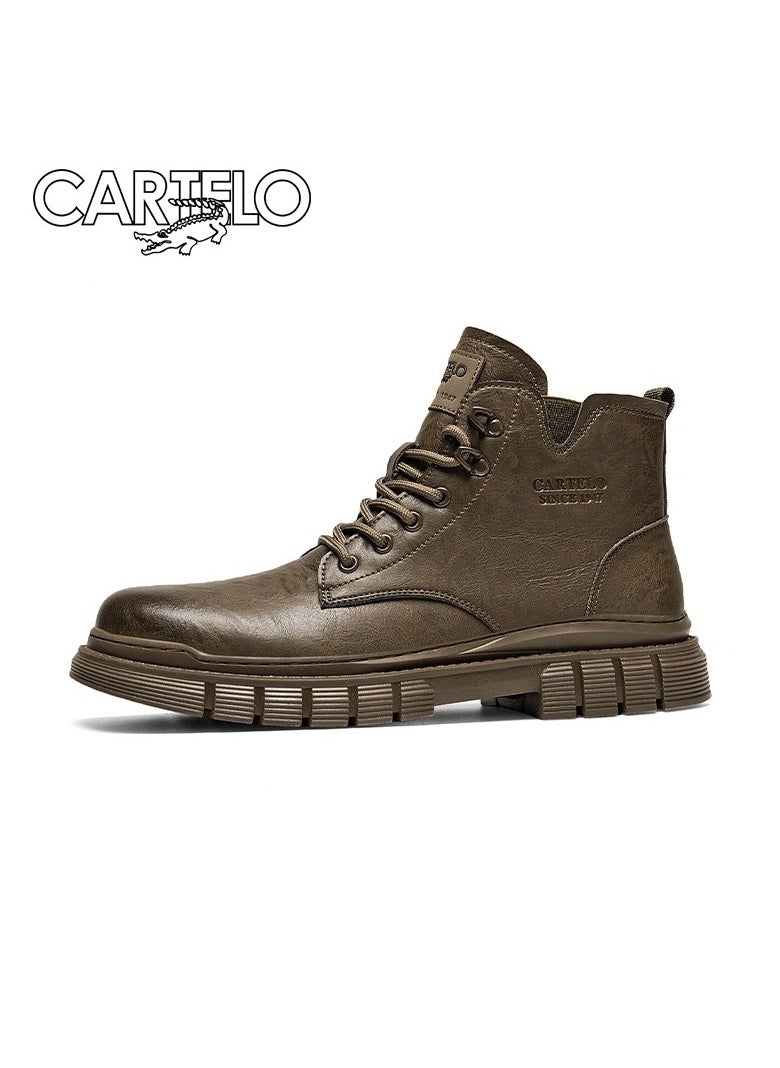 New CARTELO Fashion High Top Outdoor Work Boots